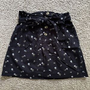 High Waisted Floral Skirt